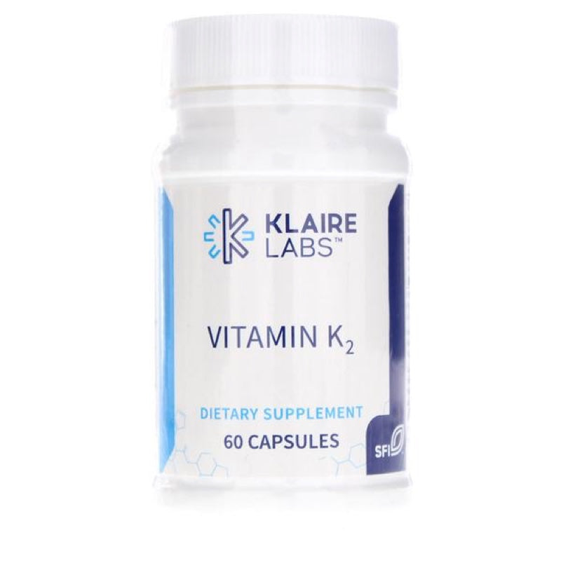 Klaire Labs, Vitamin K2, 60 Capsules UPC 828054001251 | HiLife Vitamins